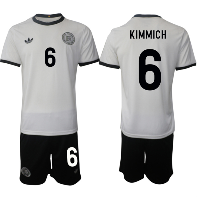 Men's Germany #6 Joshua Kimmich White 2025 Home Soccer Jersey Suit
